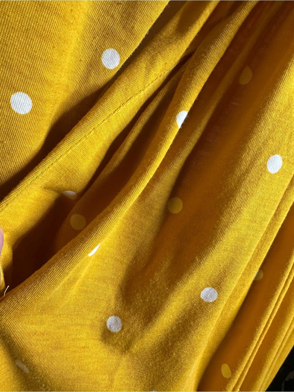 Mustard Polka Dot Midi Long Sleeve Dress - Picture 4 of 9